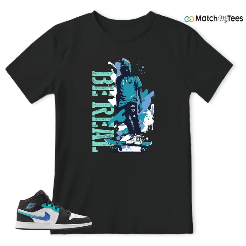 NIKE AIR JORDAN 1 MID RACING SNEAKER Matching Tees t-shirt