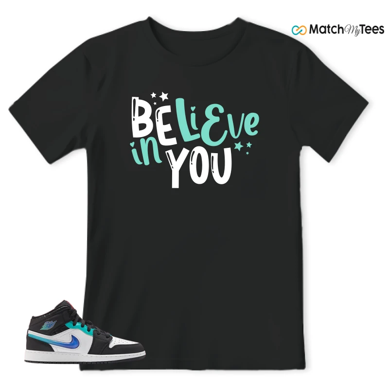 NIKE AIR JORDAN 1 MID RACING SNEAKER Matching Tees t-shirt