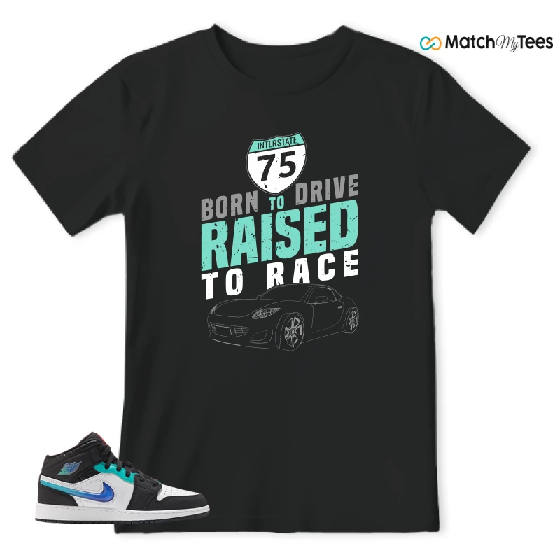 NIKE AIR JORDAN 1 MID RACING SNEAKER Matching Tees t-shirt