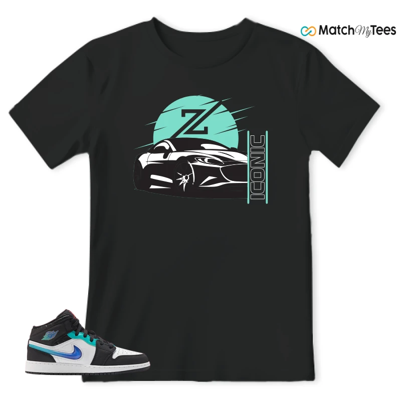 NIKE AIR JORDAN 1 MID RACING SNEAKER Matching Tees t-shirt