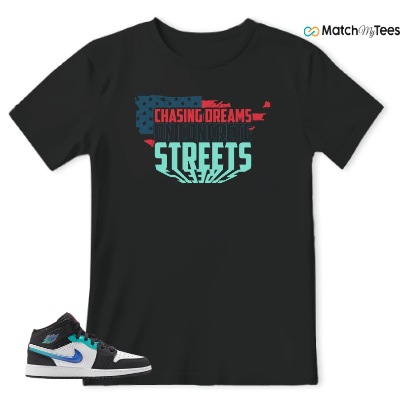 NIKE AIR JORDAN 1 MID RACING SNEAKER Matching Tees t-shirt