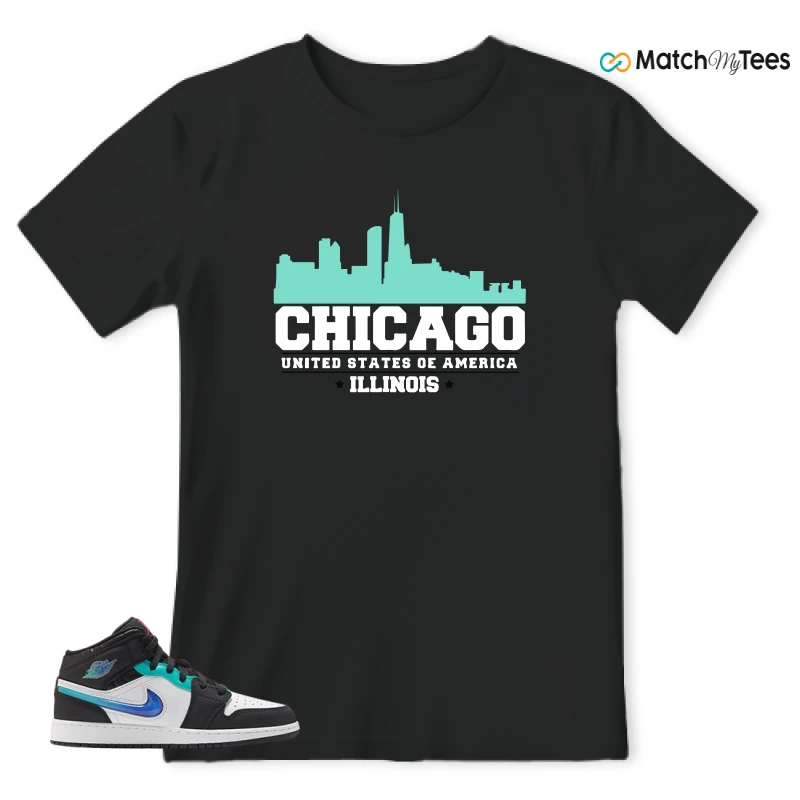 NIKE AIR JORDAN 1 MID RACING SNEAKER Matching Tees t-shirt