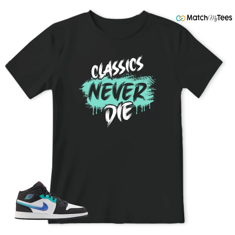 NIKE AIR JORDAN 1 MID RACING SNEAKER Matching Tees t-shirt