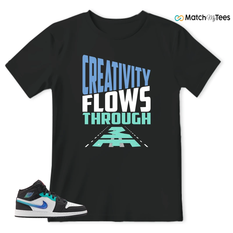 NIKE AIR JORDAN 1 MID RACING SNEAKER Matching Tees t-shirt