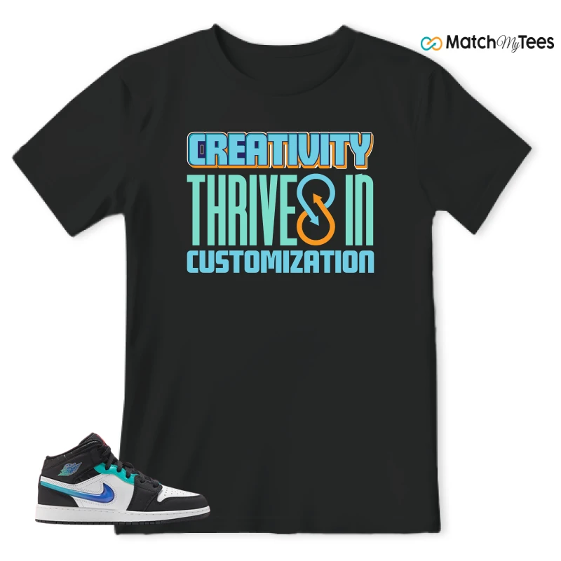 NIKE AIR JORDAN 1 MID RACING SNEAKER Matching Tees t-shirt