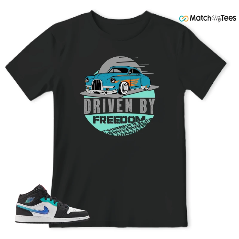 NIKE AIR JORDAN 1 MID RACING SNEAKER Matching Tees t-shirt