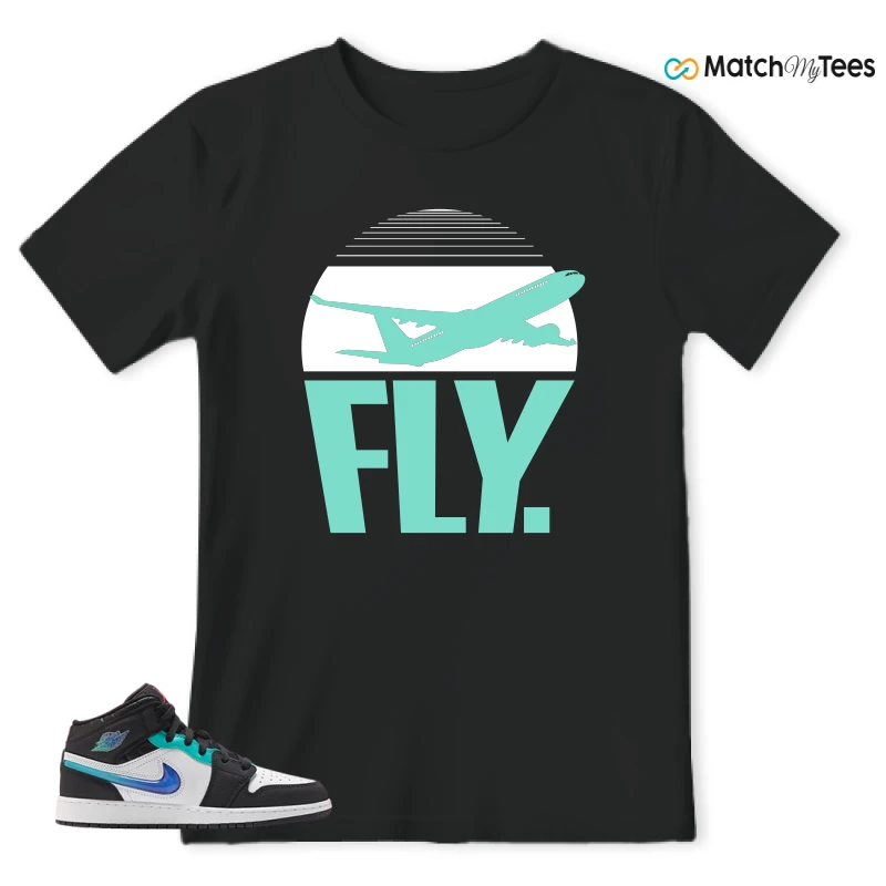 NIKE AIR JORDAN 1 MID RACING SNEAKER Matching Tees t-shirt