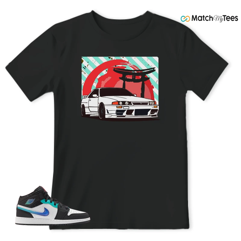 NIKE AIR JORDAN 1 MID RACING SNEAKER Matching Tees t-shirt