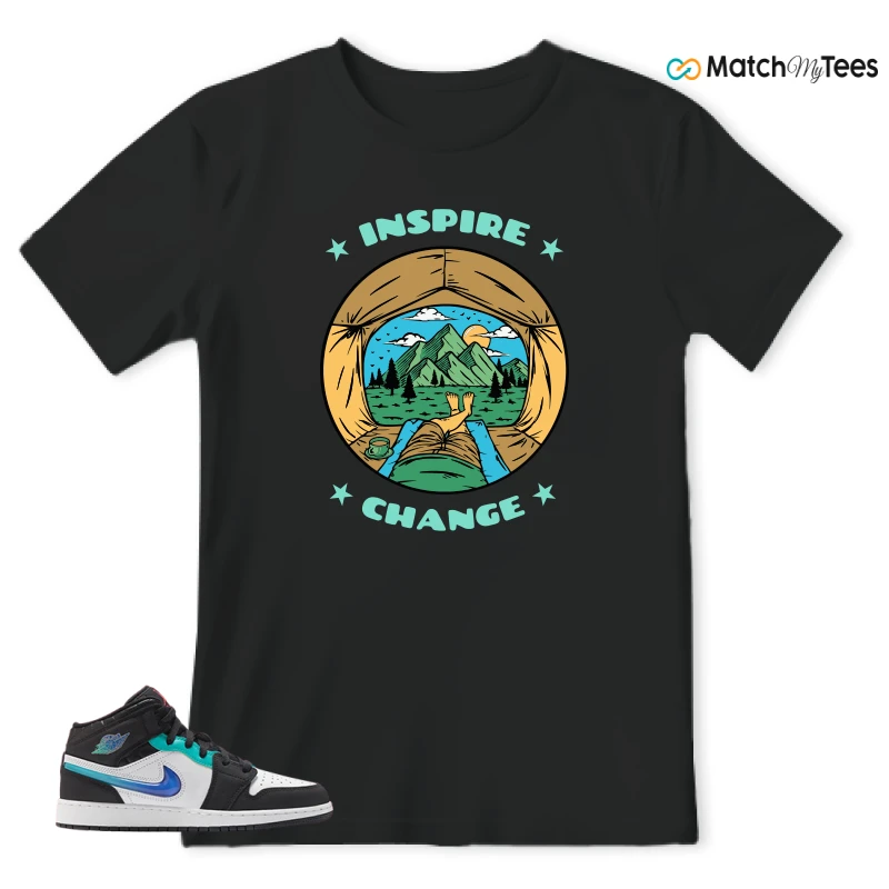 NIKE AIR JORDAN 1 MID RACING SNEAKER Matching Tees t-shirt