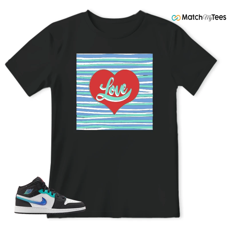 NIKE AIR JORDAN 1 MID RACING SNEAKER Matching Tees t-shirt