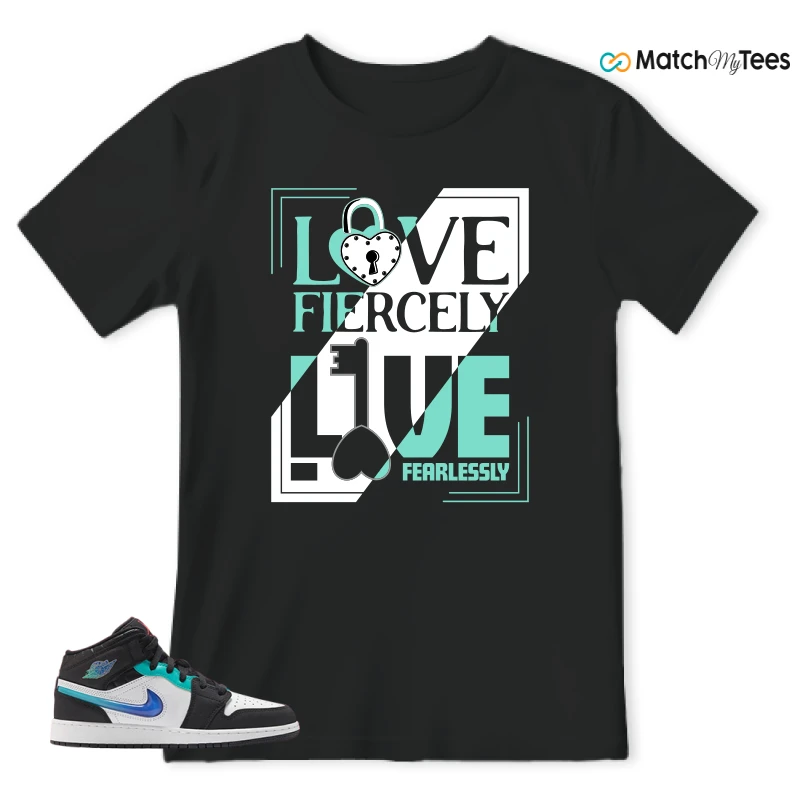 NIKE AIR JORDAN 1 MID RACING SNEAKER Matching Tees t-shirt