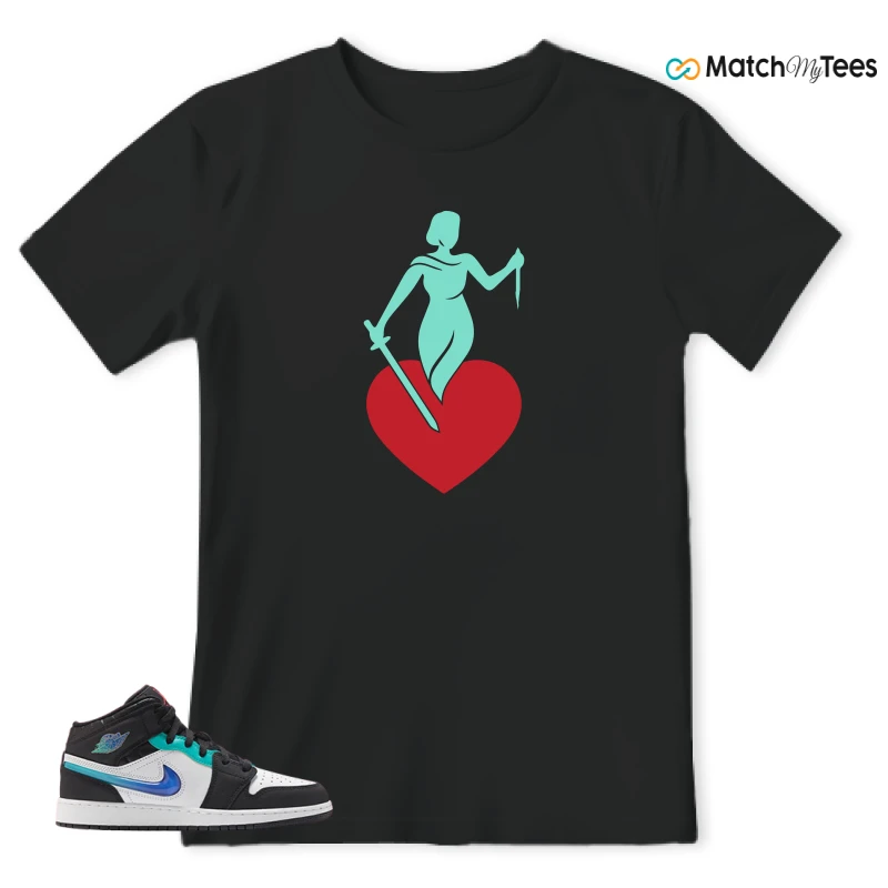 NIKE AIR JORDAN 1 MID RACING SNEAKER Matching Tees t-shirt