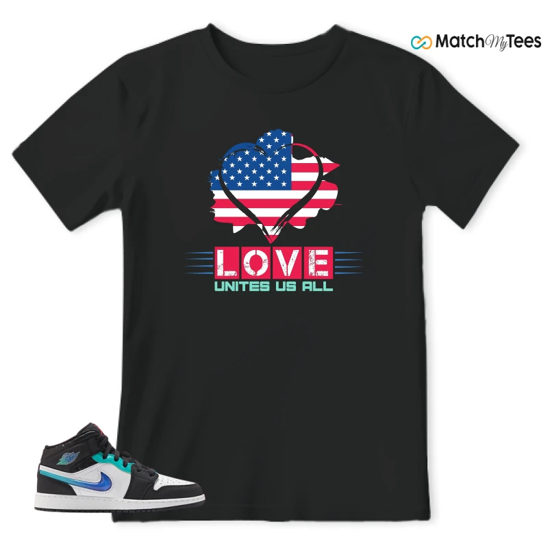 NIKE AIR JORDAN 1 MID RACING SNEAKER Matching Tees t-shirt