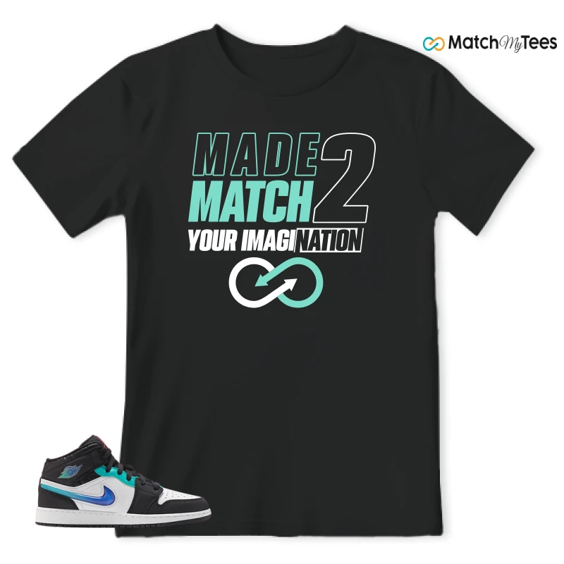 NIKE AIR JORDAN 1 MID RACING SNEAKER Matching Tees t-shirt