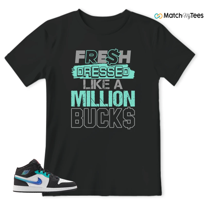 NIKE AIR JORDAN 1 MID RACING SNEAKER Matching Tees t-shirt