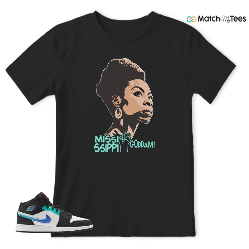 NIKE AIR JORDAN 1 MID RACING SNEAKER Matching Tees t-shirt