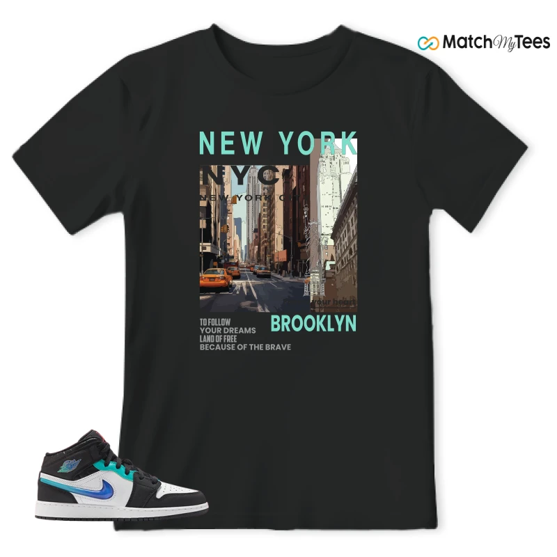 NIKE AIR JORDAN 1 MID RACING SNEAKER Matching Tees t-shirt