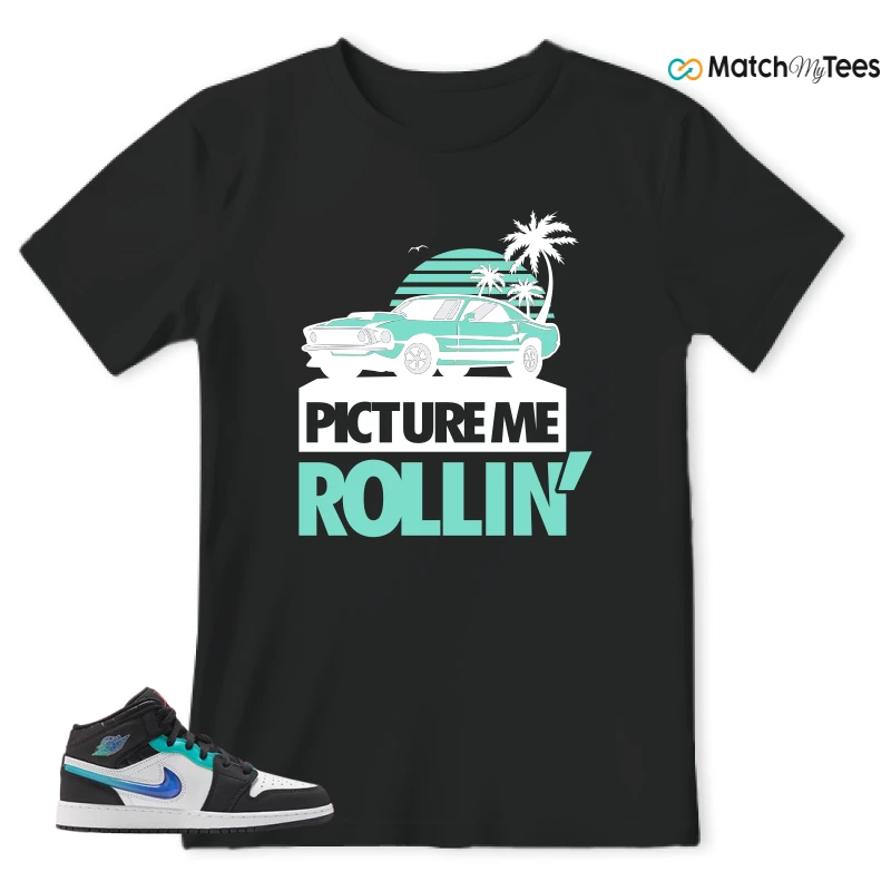 NIKE AIR JORDAN 1 MID RACING SNEAKER Matching Tees t-shirt