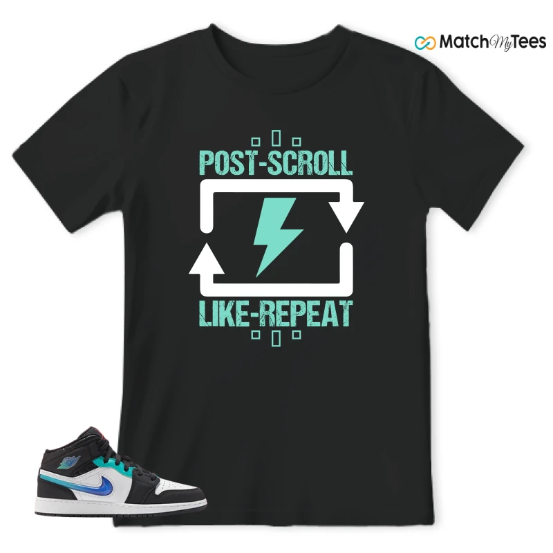 NIKE AIR JORDAN 1 MID RACING SNEAKER Matching Tees t-shirt