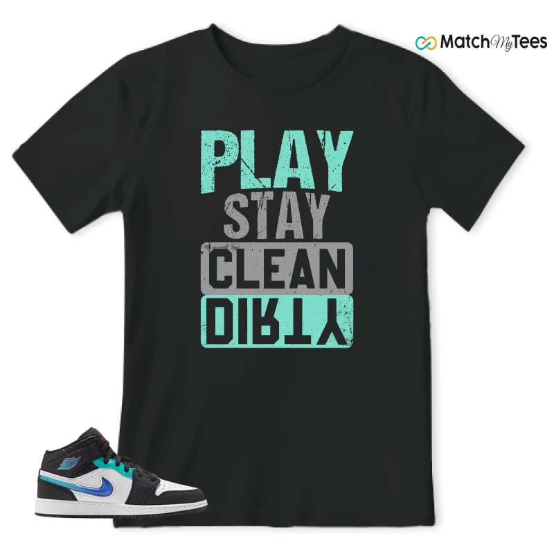 NIKE AIR JORDAN 1 MID RACING SNEAKER Matching Tees t-shirt