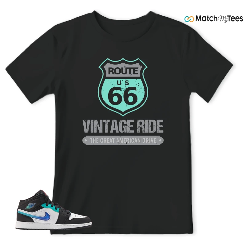 NIKE AIR JORDAN 1 MID RACING SNEAKER Matching Tees t-shirt