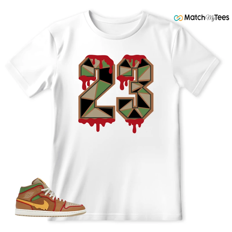 NIKE AIR JORDAN 1 MID SE CHEESEBURGER SNEAKER Matching Tees t-shirt
