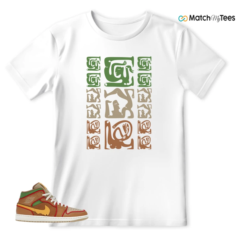 NIKE AIR JORDAN 1 MID SE CHEESEBURGER SNEAKER Matching Tees t-shirt