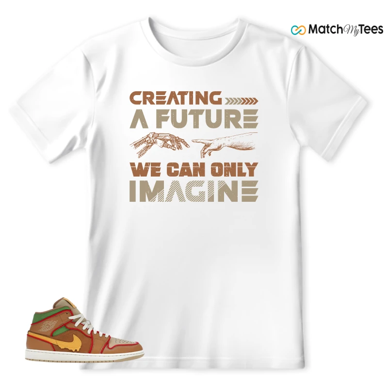 NIKE AIR JORDAN 1 MID SE CHEESEBURGER SNEAKER Matching Tees t-shirt