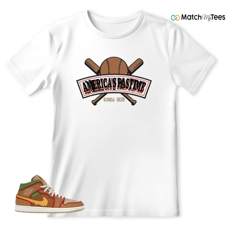 NIKE AIR JORDAN 1 MID SE CHEESEBURGER SNEAKER Matching Tees t-shirt