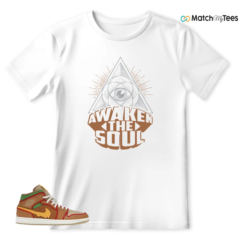 NIKE AIR JORDAN 1 MID SE CHEESEBURGER SNEAKER Matching Tees t-shirt