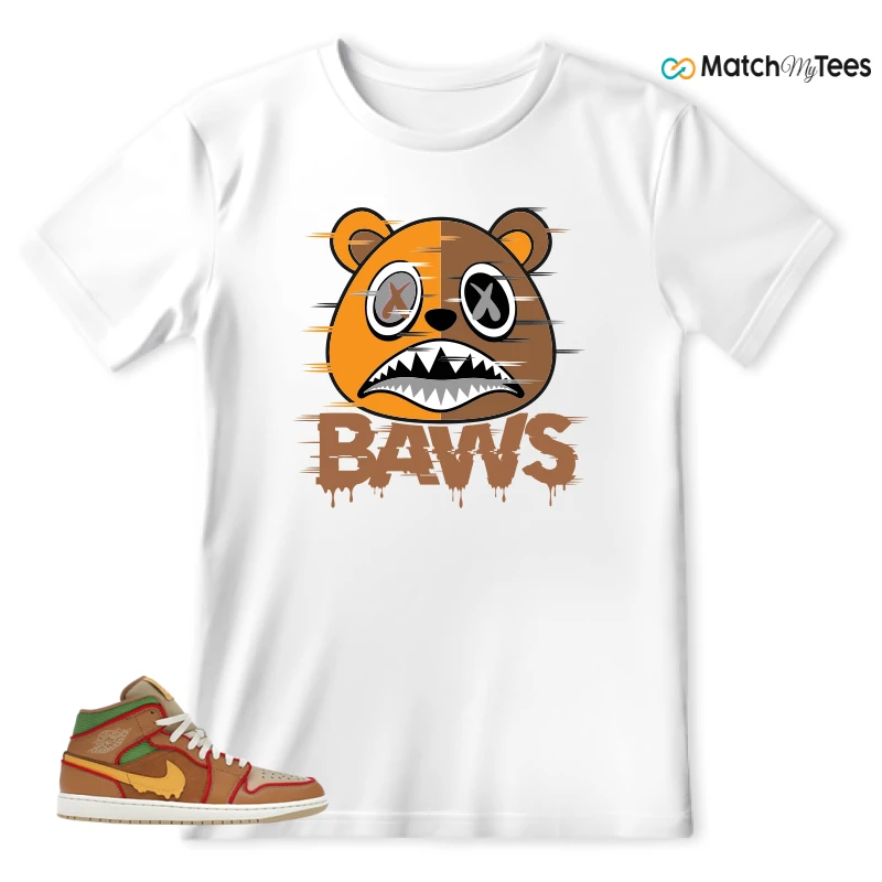 NIKE AIR JORDAN 1 MID SE CHEESEBURGER SNEAKER Matching Tees t-shirt