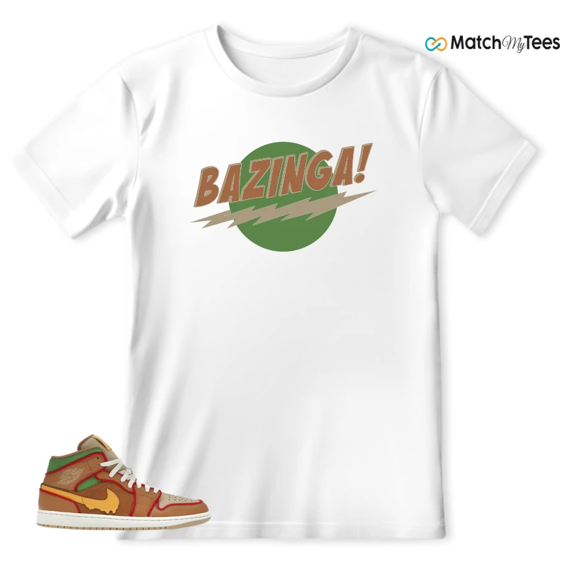NIKE AIR JORDAN 1 MID SE CHEESEBURGER SNEAKER Matching Tees t-shirt