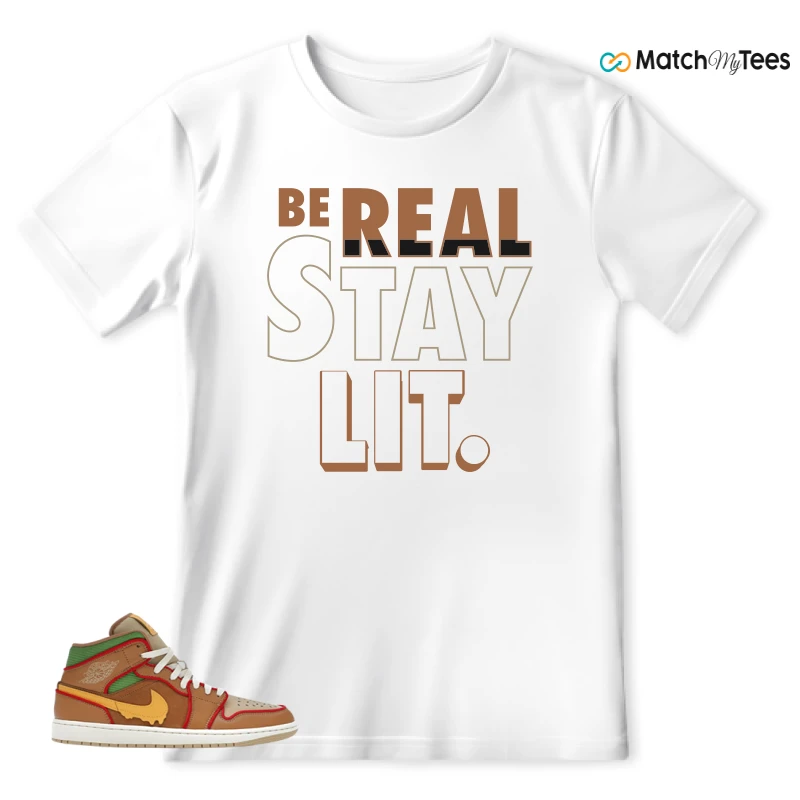 NIKE AIR JORDAN 1 MID SE CHEESEBURGER SNEAKER Matching Tees t-shirt