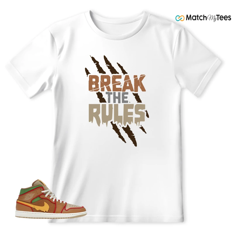 NIKE AIR JORDAN 1 MID SE CHEESEBURGER SNEAKER Matching Tees t-shirt