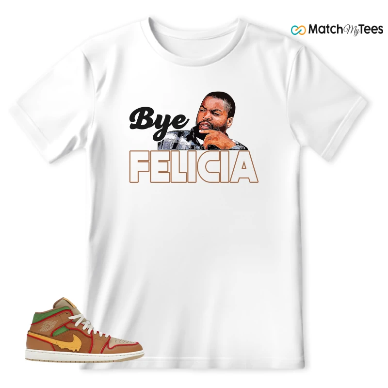 NIKE AIR JORDAN 1 MID SE CHEESEBURGER SNEAKER Matching Tees t-shirt
