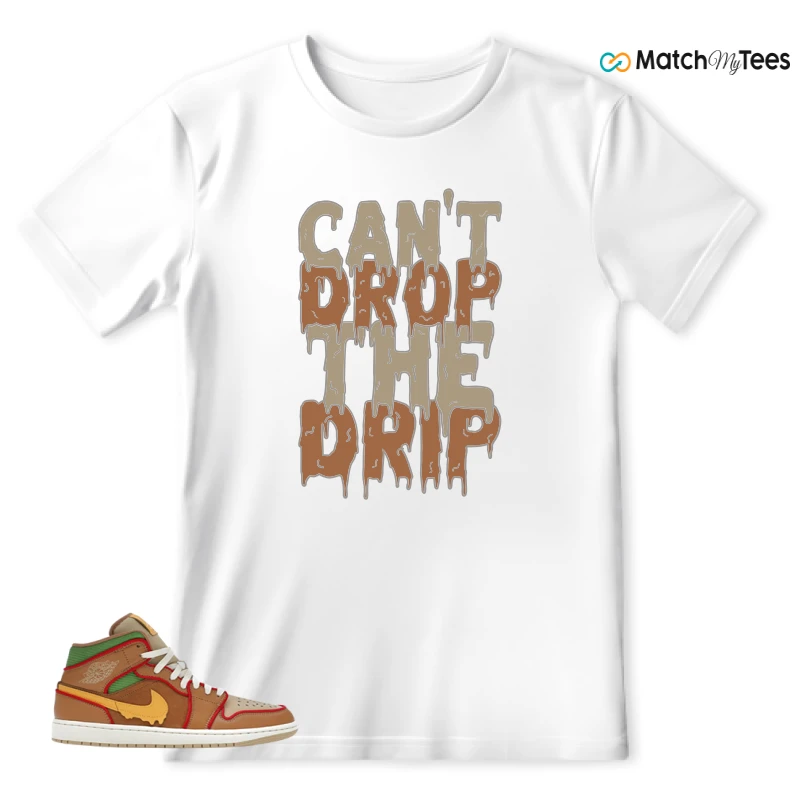 NIKE AIR JORDAN 1 MID SE CHEESEBURGER SNEAKER Matching Tees t-shirt