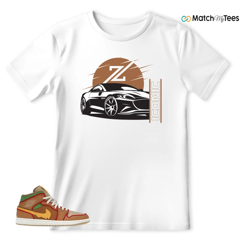 NIKE AIR JORDAN 1 MID SE CHEESEBURGER SNEAKER Matching Tees t-shirt