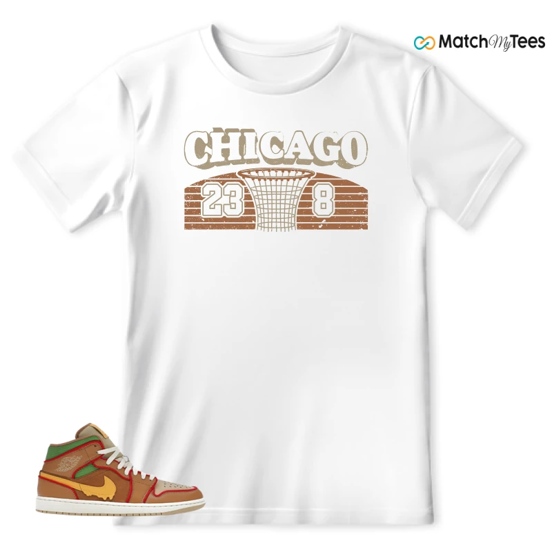 NIKE AIR JORDAN 1 MID SE CHEESEBURGER SNEAKER Matching Tees t-shirt