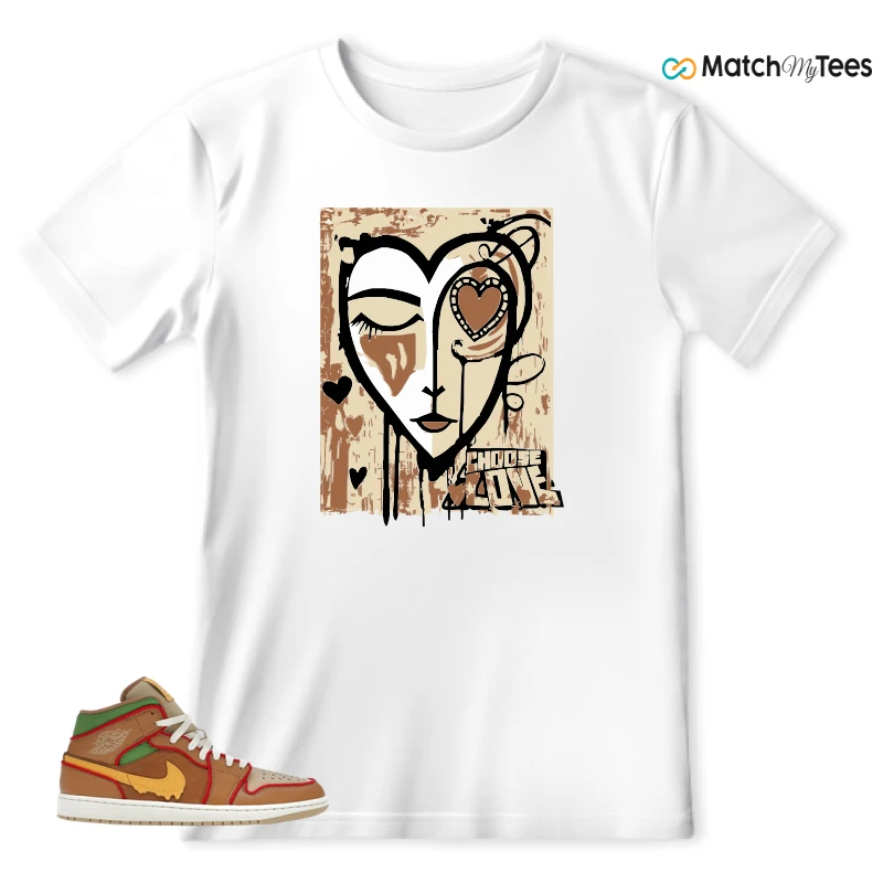 NIKE AIR JORDAN 1 MID SE CHEESEBURGER SNEAKER Matching Tees t-shirt