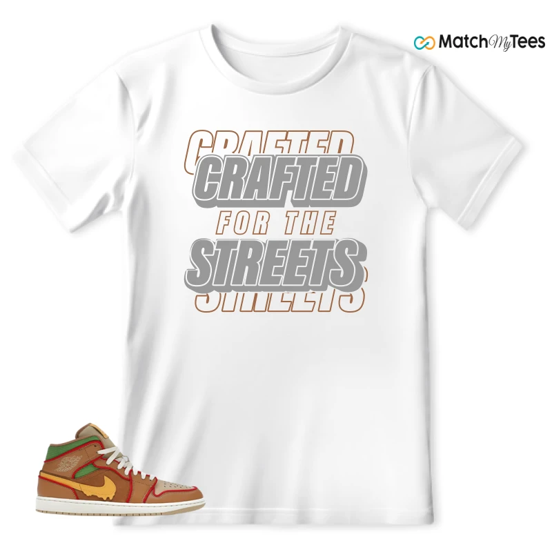 NIKE AIR JORDAN 1 MID SE CHEESEBURGER SNEAKER Matching Tees t-shirt