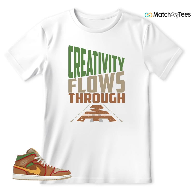 NIKE AIR JORDAN 1 MID SE CHEESEBURGER SNEAKER Matching Tees t-shirt