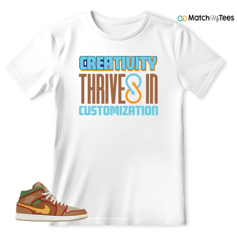 NIKE AIR JORDAN 1 MID SE CHEESEBURGER SNEAKER Matching Tees t-shirt