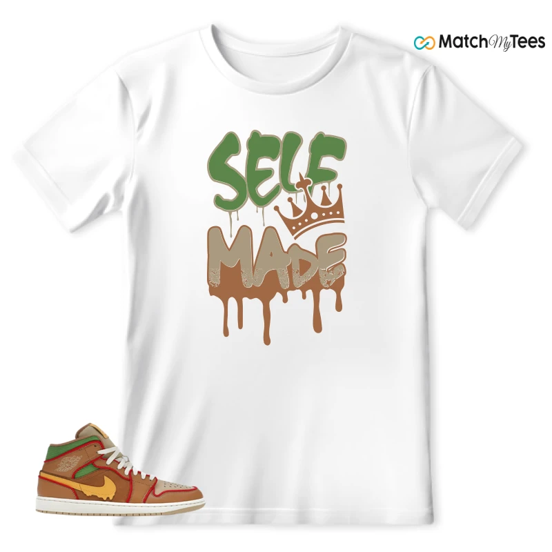 NIKE AIR JORDAN 1 MID SE CHEESEBURGER SNEAKER Matching Tees t-shirt