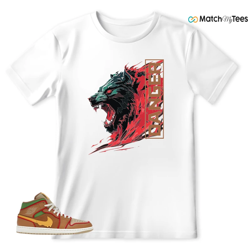 NIKE AIR JORDAN 1 MID SE CHEESEBURGER SNEAKER Matching Tees t-shirt