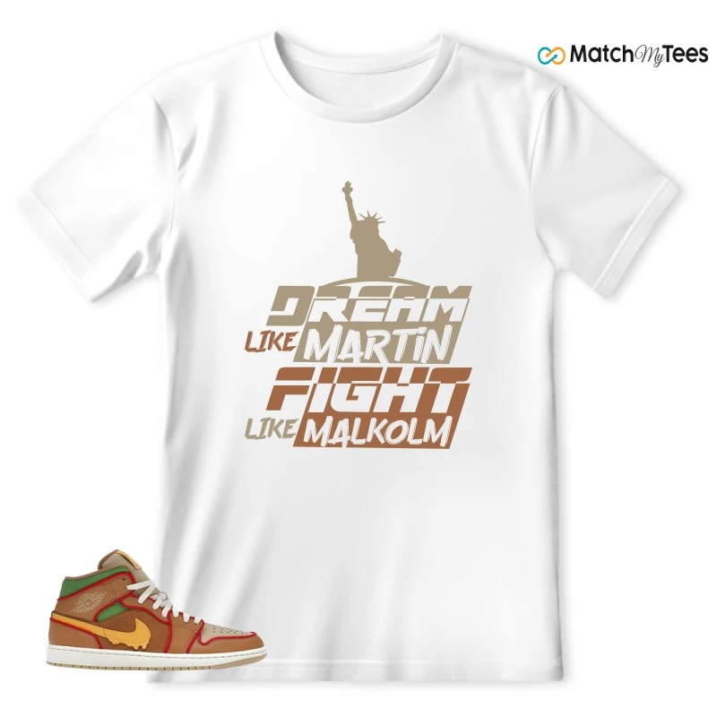NIKE AIR JORDAN 1 MID SE CHEESEBURGER SNEAKER Matching Tees t-shirt