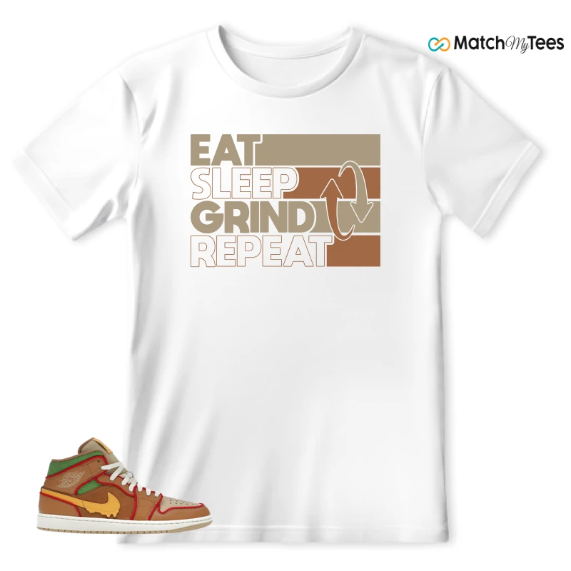 NIKE AIR JORDAN 1 MID SE CHEESEBURGER SNEAKER Matching Tees t-shirt