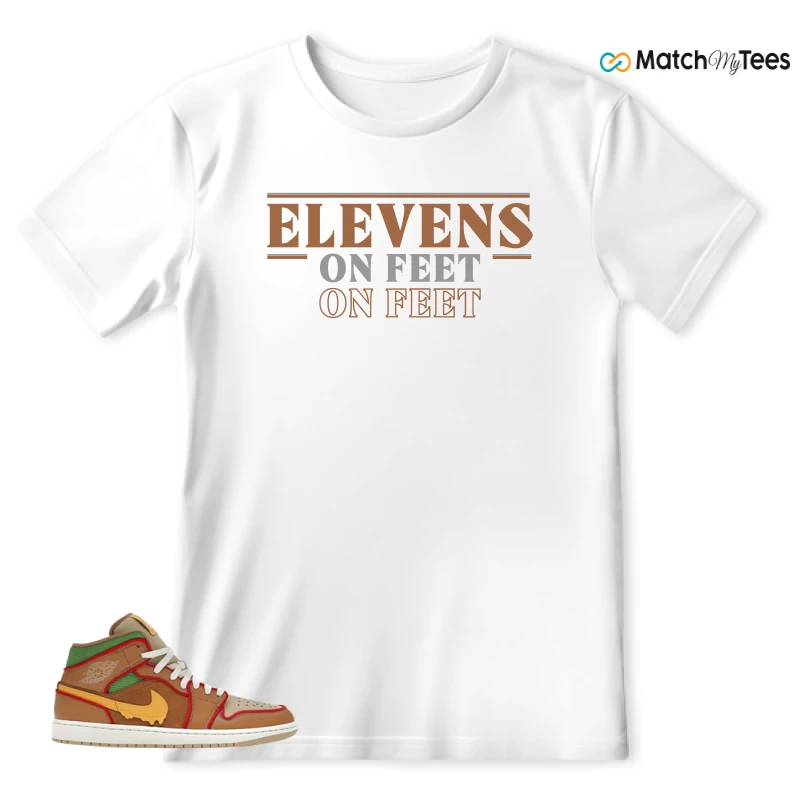 NIKE AIR JORDAN 1 MID SE CHEESEBURGER SNEAKER Matching Tees t-shirt