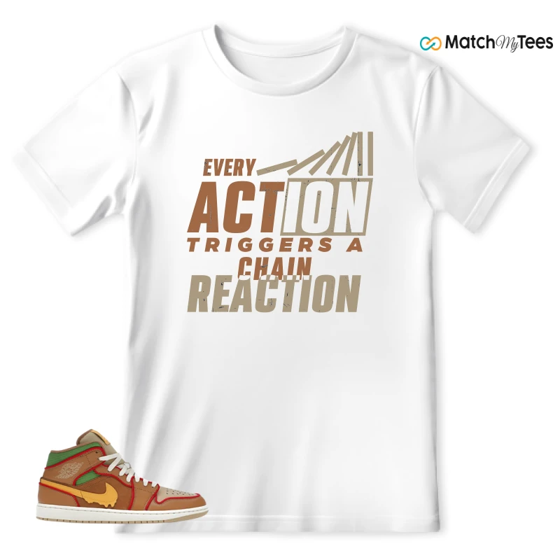 NIKE AIR JORDAN 1 MID SE CHEESEBURGER SNEAKER Matching Tees t-shirt