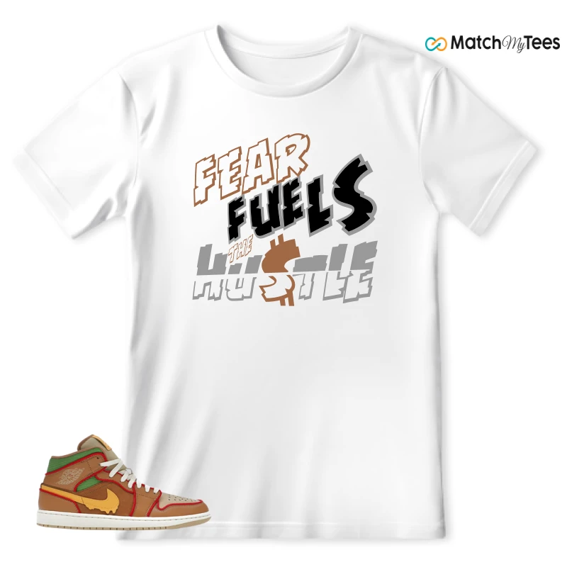 NIKE AIR JORDAN 1 MID SE CHEESEBURGER SNEAKER Matching Tees t-shirt