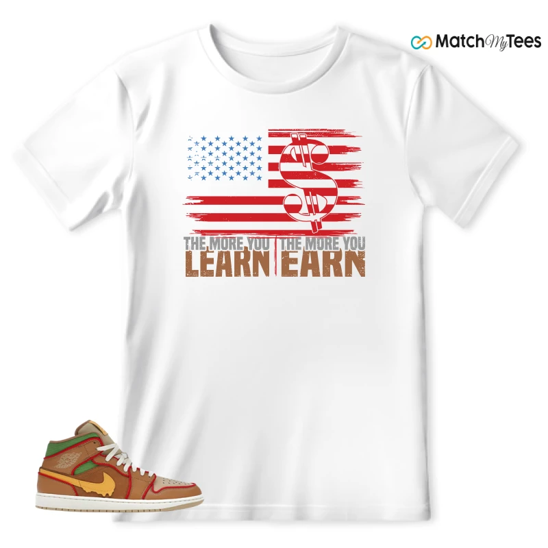 NIKE AIR JORDAN 1 MID SE CHEESEBURGER SNEAKER Matching Tees t-shirt